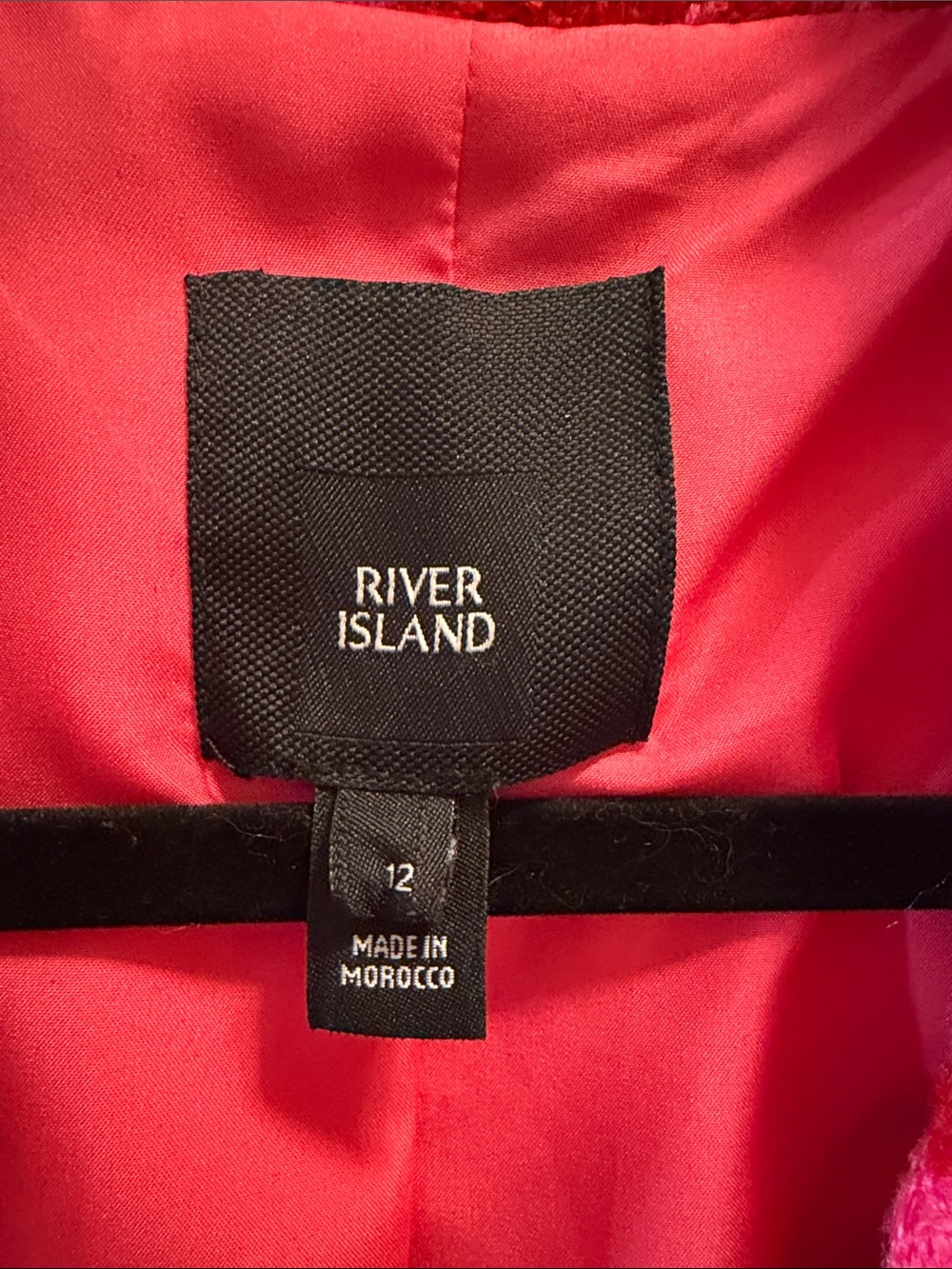 River Island Pink Houndstooth Blazer Jacket - Picture 4 of 5